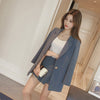 Zoulv 2022 Ladies Casual Suit +Skirt Two Piece Set Selling  Vertical Stripes Long Suit Jacket Half Skirt Suit