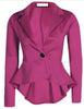 Zoulv Long Sleeve Single Button Jacket Coat Outwear Comfortable Coat Women One Button Slim Casual Business Blazer Suit