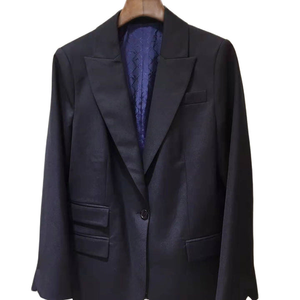 Zv trend temperament back drill suit coat