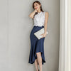 an Queen Summer 2 Pieces Set Women Ruffles Shirts Blouses And High Waist Irregular Ruffles Skirts Korean Office Lady Suit
