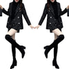 and winter autumn small fragrance two-piece thick suit skirt suit women's plaid jacket casual pants woolen