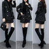 and winter autumn small fragrance two-piece thick suit skirt suit women's plaid jacket casual pants woolen