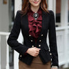 autumn  Blazer Women Long Sleeve double breasted Suit Jacket Office Ladies suit