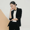 autumn gold velvet women's high-end European and American self-cultivation velvet suit female coat  career small suit jacket