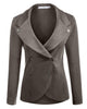 autumn winter office lady work wear blazers double breasted long sleeve solid black white blue grey brown ladies blazer suit
