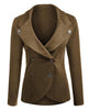 autumn winter office lady work wear blazers double breasted long sleeve solid black white blue grey brown ladies blazer suit
