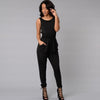 black pink khaki Women long femme Jumpsuits Romper 2022 Elegant Sleeveless backless sexy party pocket slim solid tunic Overalls
