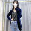 black velvet blazer women blue velvet blazer women clothing jacket women coat jacket ladies velvet jacket outfit S-XXXL