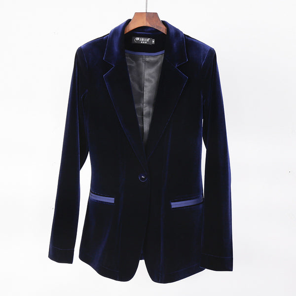 black velvet blazer women blue velvet blazer women clothing jacket women coat jacket ladies velvet jacket outfit S-XXXL