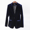 black velvet blazer women blue velvet blazer women clothing jacket women coat jacket ladies velvet jacket outfit S-XXXL