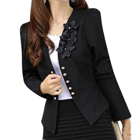 blazer female slim outerwear blazer elegant spring autumn outerwear coat women ladies jacket clothes L-5XL