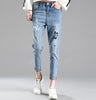 boyfriend for women jeans woman 2022summer new letters character design plus size jeans with high waist ripped denim pants femme
