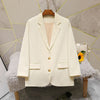 c2023 Off-White Blazer Jacket With Lining Female Spring Autumn Korean Black Suit Jackets Female Vintage design Coat
