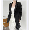c2023 Off-White Blazer Jacket With Lining Female Spring Autumn Korean Black Suit Jackets Female Vintage design Coat