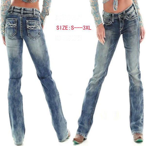 casual straight Jeans Women loose fit low Waist regular wide leg Denim Pants Elastic Stretch girl friend classic bf Jeans femme