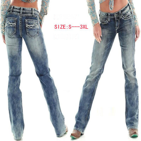 casual straight Jeans Women loose fit low Waist regular wide leg Denim Pants Elastic Stretch girl friend classic bf Jeans femme