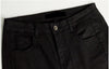 catonATOZ 2167 High Street Side Eyelets Jeans Black Skinny Denim Jeans Women Pants Female Jeans For Woman