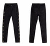catonATOZ 2167 High Street Side Eyelets Jeans Black Skinny Denim Jeans Women Pants Female Jeans For Woman