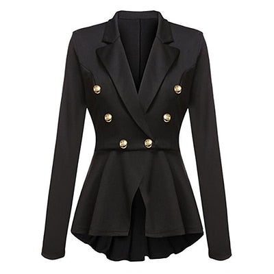 women jackets chic black button long sleeve suit blazer ladies feminino 2022 Autumn office outwear shirt blazer mujer