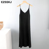 chic A-LINE basic spring summer dress strapless knit dress women loose camisole oversize long dress Female knit maxi dress