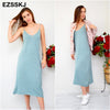 chic A-LINE basic spring summer dress strapless knit dress women loose camisole oversize long dress Female knit maxi dress