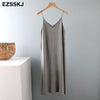 chic A-LINE basic spring summer dress strapless knit dress women loose camisole oversize long dress Female knit maxi dress