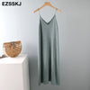 chic A-LINE basic spring summer dress strapless knit dress women loose camisole oversize long dress Female knit maxi dress