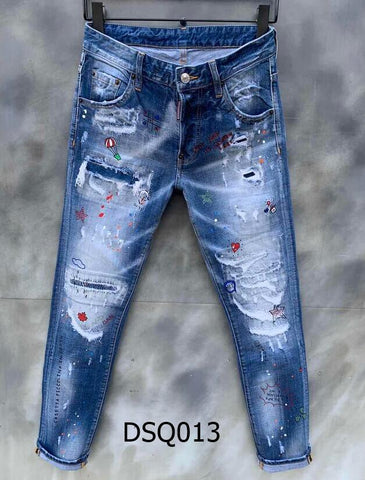 classic,Authentic DSQUARED2,Retro,Italian brand ,Women/Men Jeans,locomotive,Jogging jeans,DSQ013