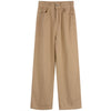 cotton Retro Khaki Woman Jeans Ankle-Length High Waisted Bottom Clothes 2022 Summer Harajuku Solid Japanese Style Ladies Trouser