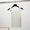 crop baisc Knitted Tank Tops Women office V Neck Tank top Solid Sweater camisole simple sleeveless shirt female top