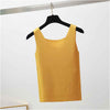 crop baisc Knitted Tank Tops Women office V Neck Tank top Solid Sweater camisole simple sleeveless shirt female top