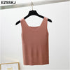 crop baisc Knitted Tank Tops Women office V Neck Tank top Solid Sweater camisole simple sleeveless shirt female top