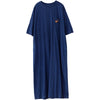 design women's embroidered medium length dress embroidered cotton T-shirt Dress 0423