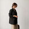 eDressU Women Loose Blazer 2022 Korean Jacket Black Casual Suit Spring Autumn Office Midi Long Business Outwear ZX-9