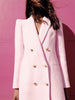 early spring women's sweet temperament lapel buttoned decorative texture texture casual suit jacket