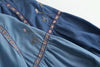 embroidery denim shirt blouse women long sleeve v neck spring jeans shirt streetwear casual botton shirt blouse