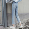 woman jeans high waist mom vintage boyfriends women blue jean straight trousers 2022 Denim Trousers streetwear aesthetic