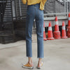 woman jeans high waist mom vintage boyfriends women blue jean straight trousers 2022 Denim Trousers streetwear aesthetic