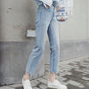 woman jeans high waist mom vintage boyfriends women blue jean straight trousers 2022 Denim Trousers streetwear aesthetic