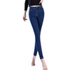 fashion women denim jeans slim skinny pencil pants high waist jeans scretched full length trousers female washed casual regular