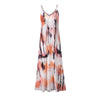 female Beach Summer Sling Dress sexy V collar Holiday Long Dress woman Elegant Tie dye Vacation Loose Dresses