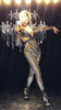 female costume Novelty Rompers costume Shining stone blue Crystal Sexy jumpsuit stage wear Sparkling Diamond star