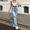 flare Pants Female Women's Jeans Large Size Boyfriend Jeans Women Jeans Pants High Waist Mom Ripped Jeans 2022 Stright Trousers