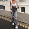 flare Pants Female Women's Jeans Large Size Boyfriend Jeans Women Jeans Pants High Waist Mom Ripped Jeans 2022 Stright Trousers