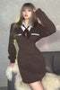 girl student shirt skirt College style waist slim tie dress Rac