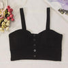 Crop Top Women Camis Halter Top Women Camisole 2022 Summer Sexy Sleeveless Slim Low Chest Button BTS Roupas Femininas