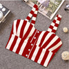 Crop Top Women Camis Halter Top Women Camisole 2022 Summer Sexy Sleeveless Slim Low Chest Button BTS Roupas Femininas