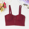 Crop Top Women Camis Halter Top Women Camisole 2022 Summer Sexy Sleeveless Slim Low Chest Button BTS Roupas Femininas