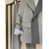 grey Pant Suits Women Spring Autumn Business ol 2 Piece Pants Blazer Set Office Lady Work Formal Jacket Suit Female Plus Size