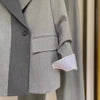 grey Pant Suits Women Spring Autumn Business ol 2 Piece Pants Blazer Set Office Lady Work Formal Jacket Suit Female Plus Size